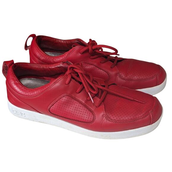 CLAE Shoes Mens 11.5 Parker Sneakers Red Leather Athletic Stylish Streetwear main image 13